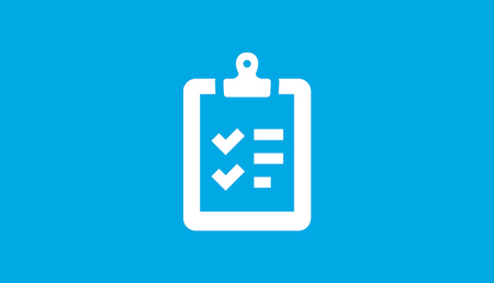 Bild Siloah St. Trudpert Klinikum, Qualitätsmanagement, Icon vor blauem Hintergrund: Formular 