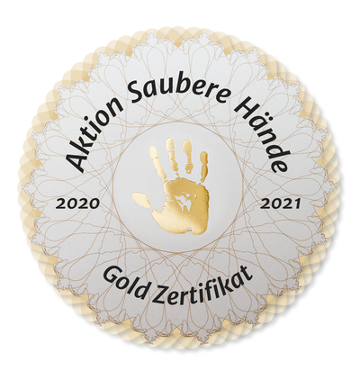 Bild Siloah St. Trudpert Klinikum, Ihr Aufenthalt, Gold Zertifikat für die hygienische Händedesinfektion 